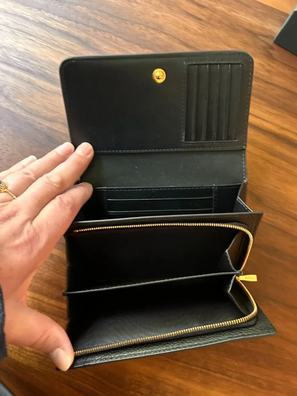 Mulberry Black Leather Wallet Medium 